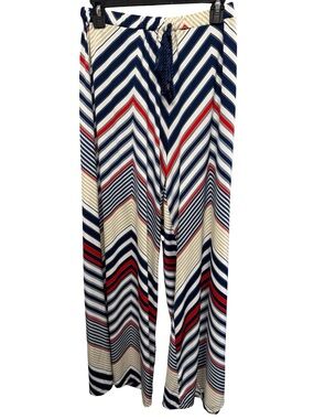 1529 / New Directions Stretch Waist Stripe Wide Leg Pants Women’s Size Large